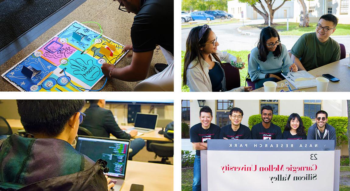 students working on projects at our silicon valley and pittsburgh campuses